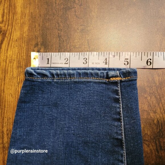 Talbots Jeans Size 12 Jegging Crop High Rise Tummy Control Slimming Dark Wash - Picture 10 of 11